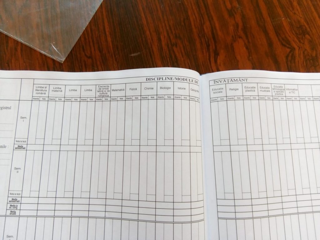 Catalog școlar fără disciplina Sport