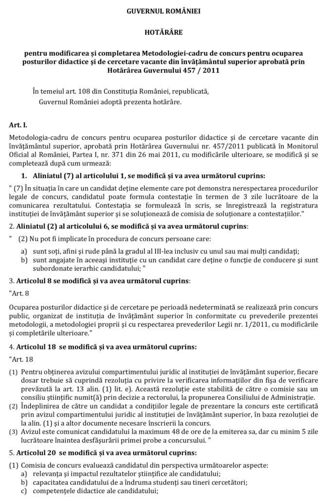 Mita la concursurile pe posturi