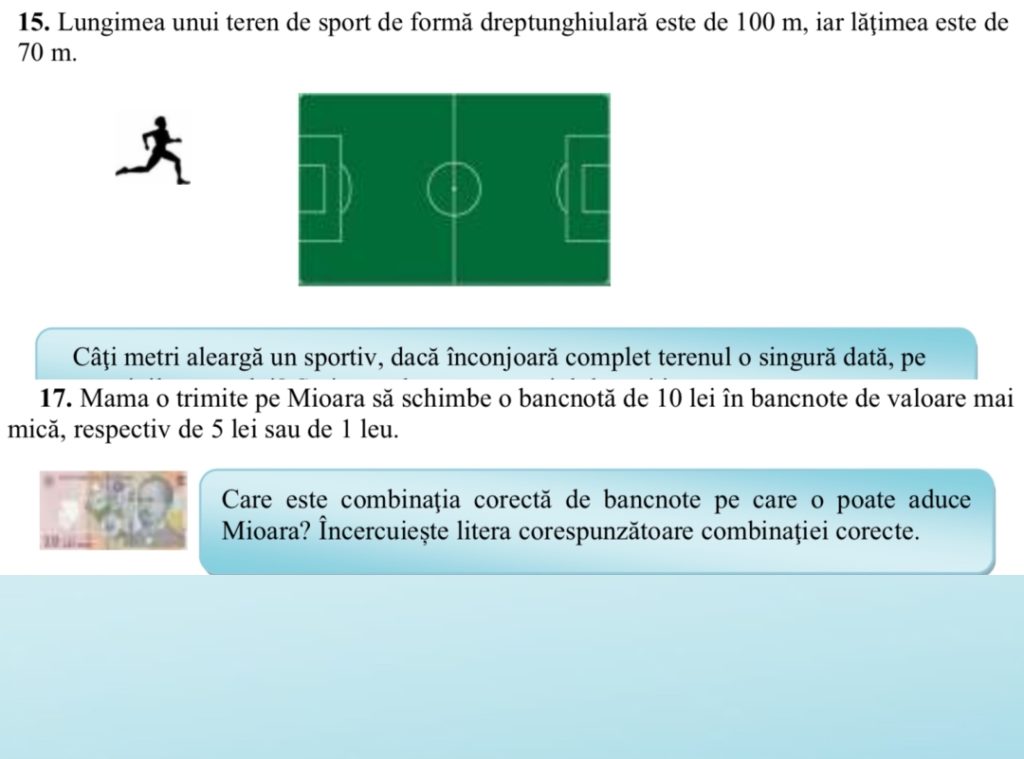 Modele de subiecte la Limba română și Matematică