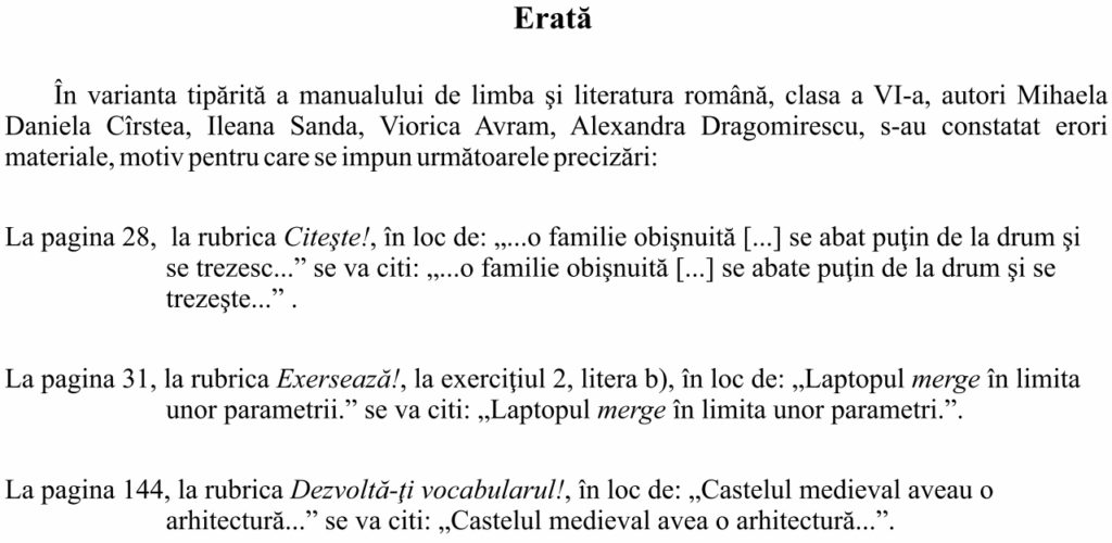 manuale pline de greșeli