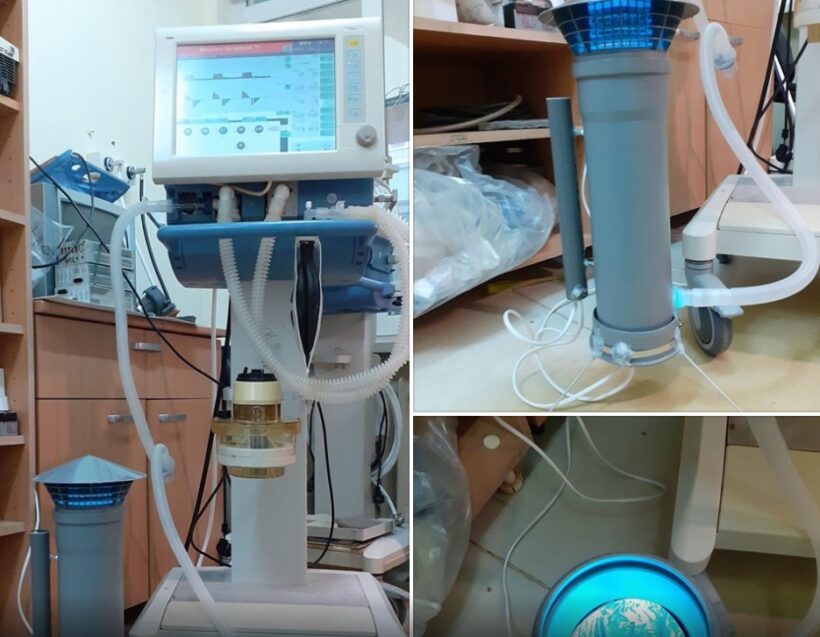 Dispozitiv de sterilizare a aerului expirat