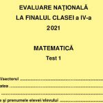 Subiectele de la Matematică, date azi la Evaluarea Națională de la clasa a IV-a
