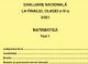 Subiectele de la Matematică, date azi la Evaluarea Națională de la clasa a IV-a
