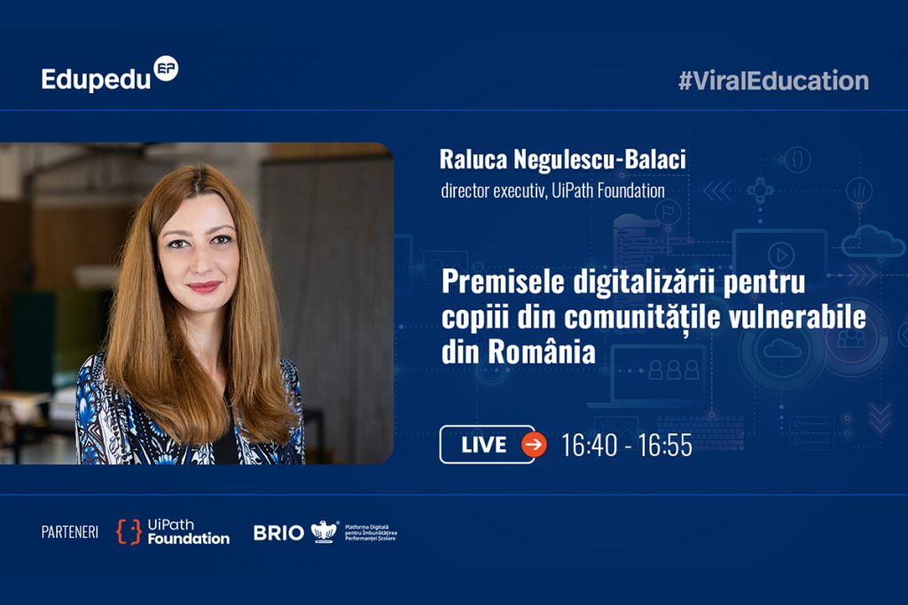 Raluca Negulescu-Balaci la Dezbaterea Reforma digitală a educației, marți 8 iunie
