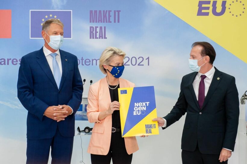 Klaus Iohannis, Florin Cîțu, Ursula von der Leyen