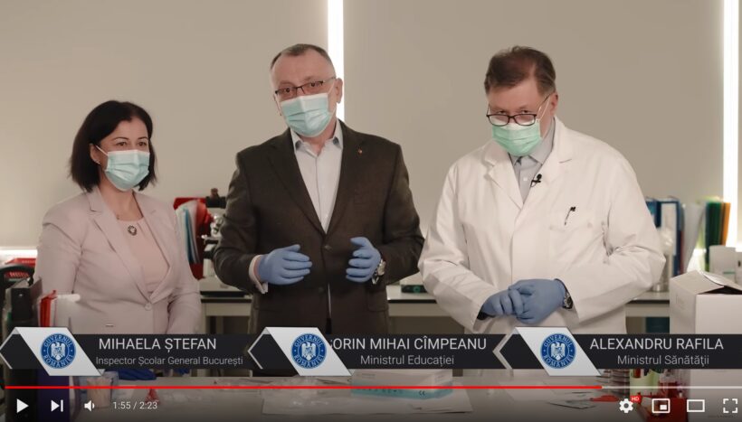 Mihaela Stefan, Sorin Cimpeanu si Alexandru Rafila / Foto: Captura Youtube.com