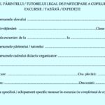 Model de cerere pentru școlile care organizează excursii